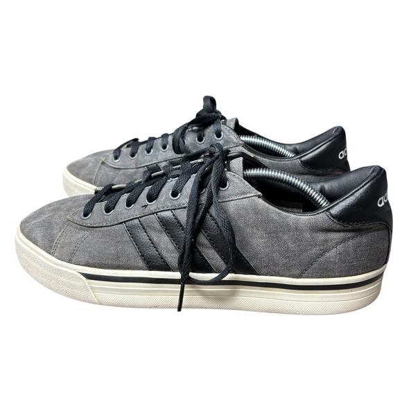 Adidas Mens Size 9.5 Neo Cloudfoam Super Daily Gray Black Canvas - Picture 1 of 7